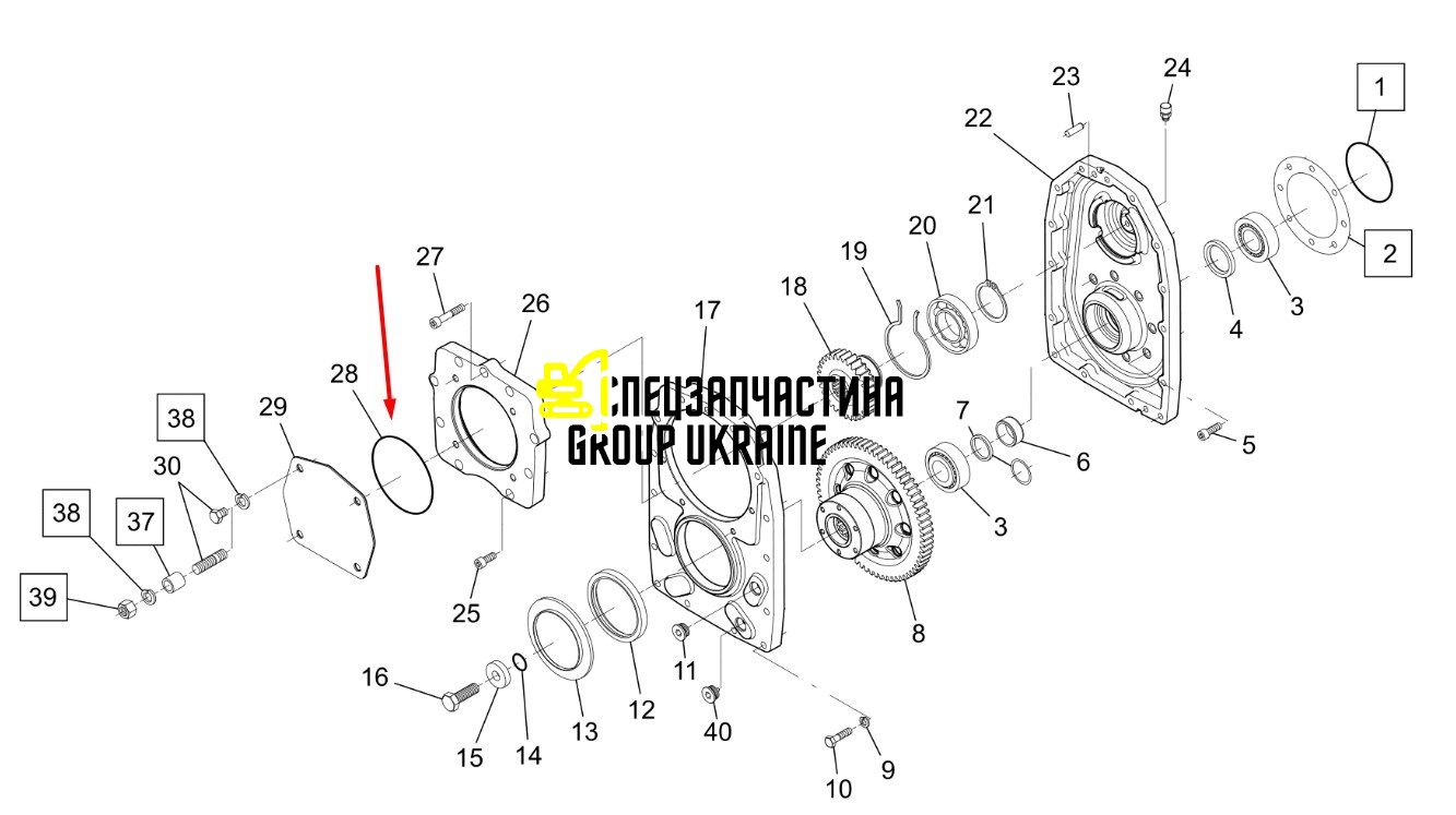 Уплотнительное кольцо New Holland, DANA SPICER