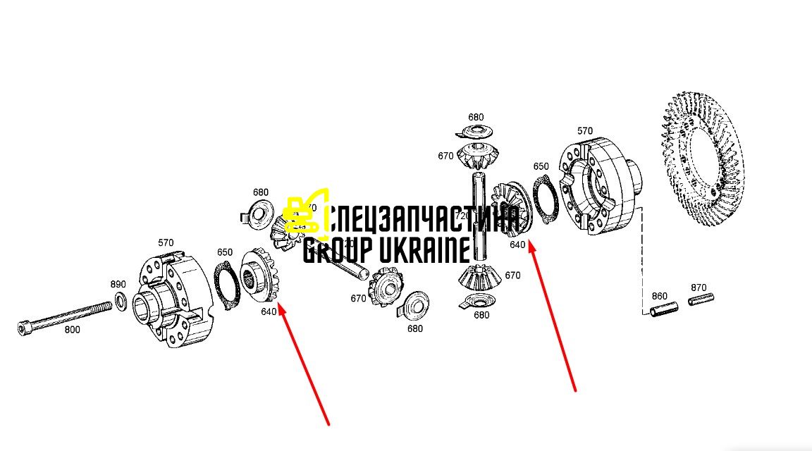 153317411 (4461371043, 011704962, 5W-6884) Шестерня дифференциала New Holland, ZF Z16
