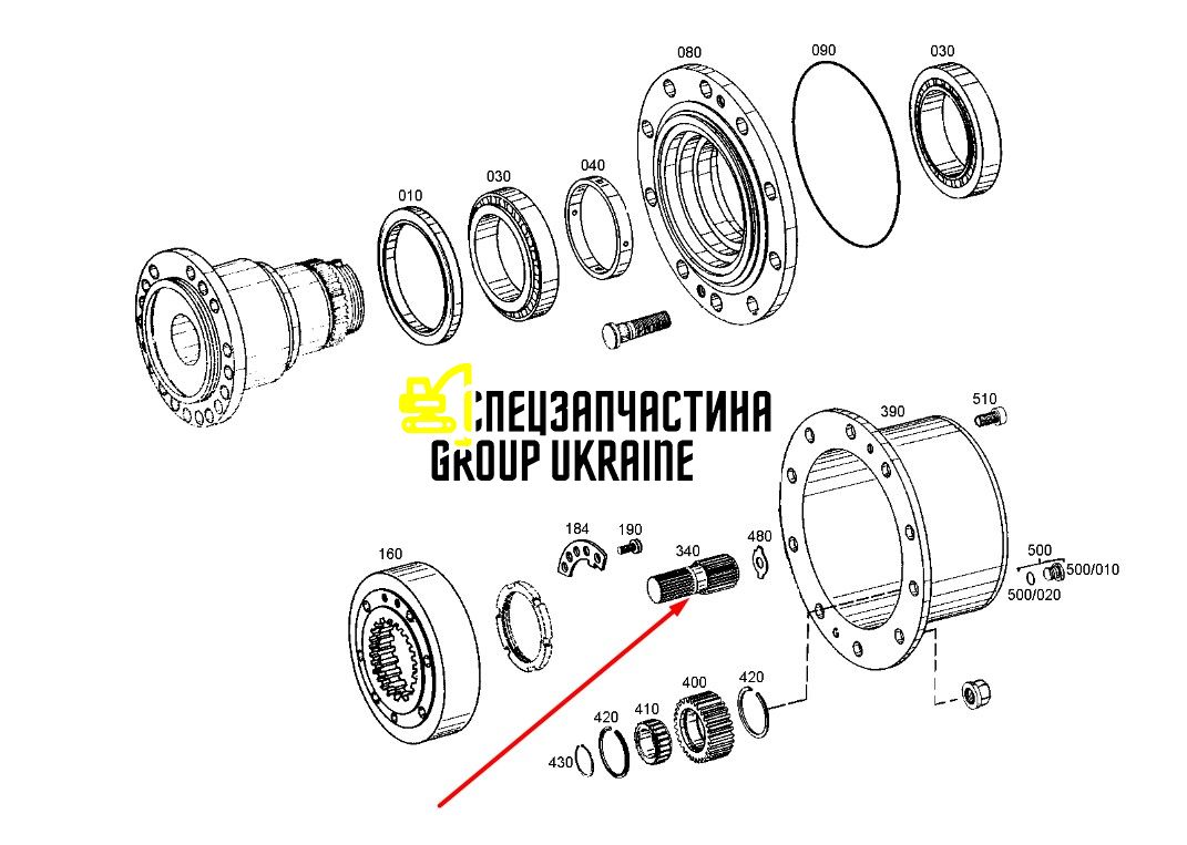 9647936 (4472319161) Солнечная шестерня New Holland, ZF