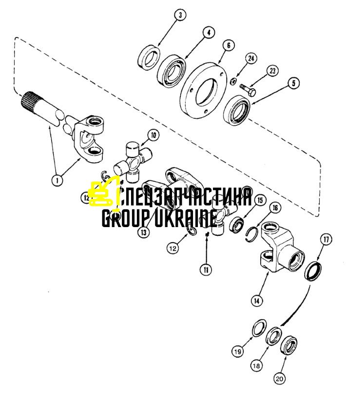 84173605 (81874871, 86014002, 86505054, DANA070HD107) Втулка кулака поворотного New Holland, Dana Spicer