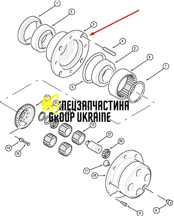 247547A1 (066769, 42T-22-H0P86, 365615A1, ER066769, 365615A1, 66313, 6000105301, 1000133130) Ступица New Holland, Carraro