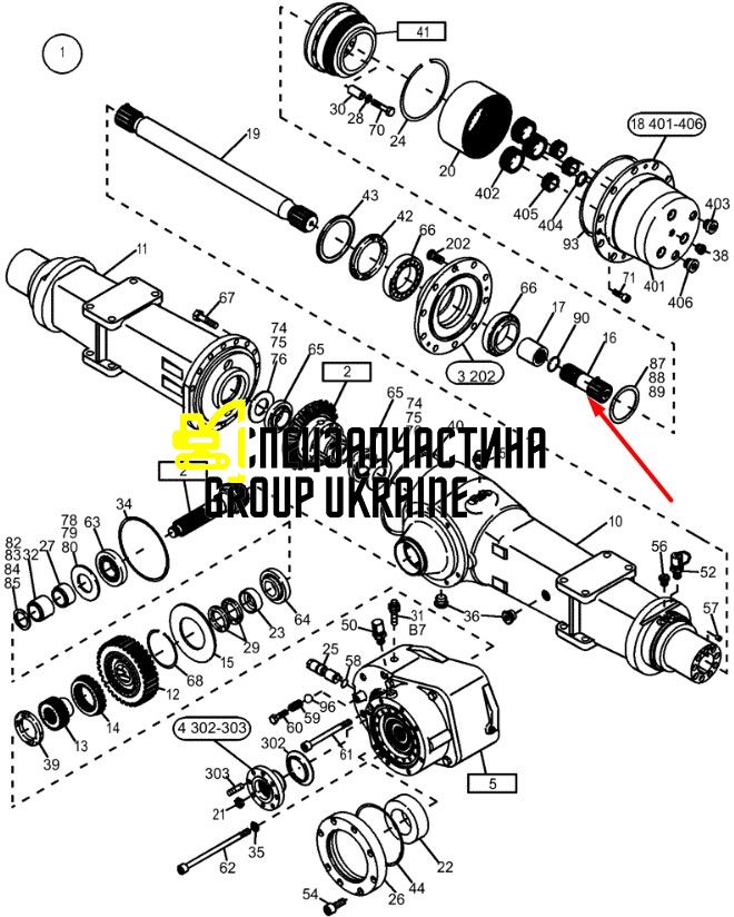 2809582 (834470) Вал-шестерня New Holland, Carraro Z-14