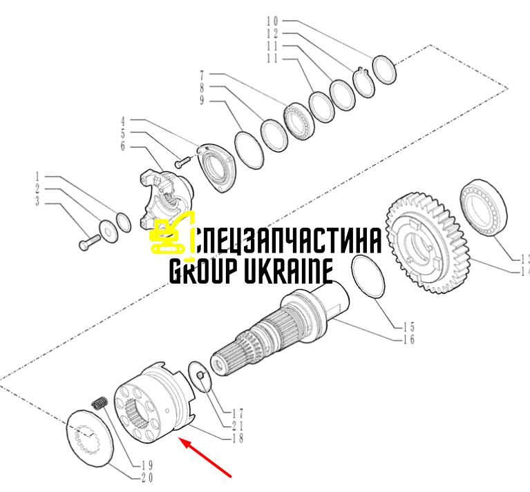 Муфта привода переднего моста КПП CARRARO 138981
