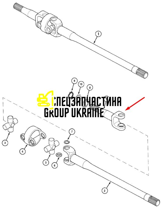 319759A3 (066848) Полуось короткая New Holland, Carraro