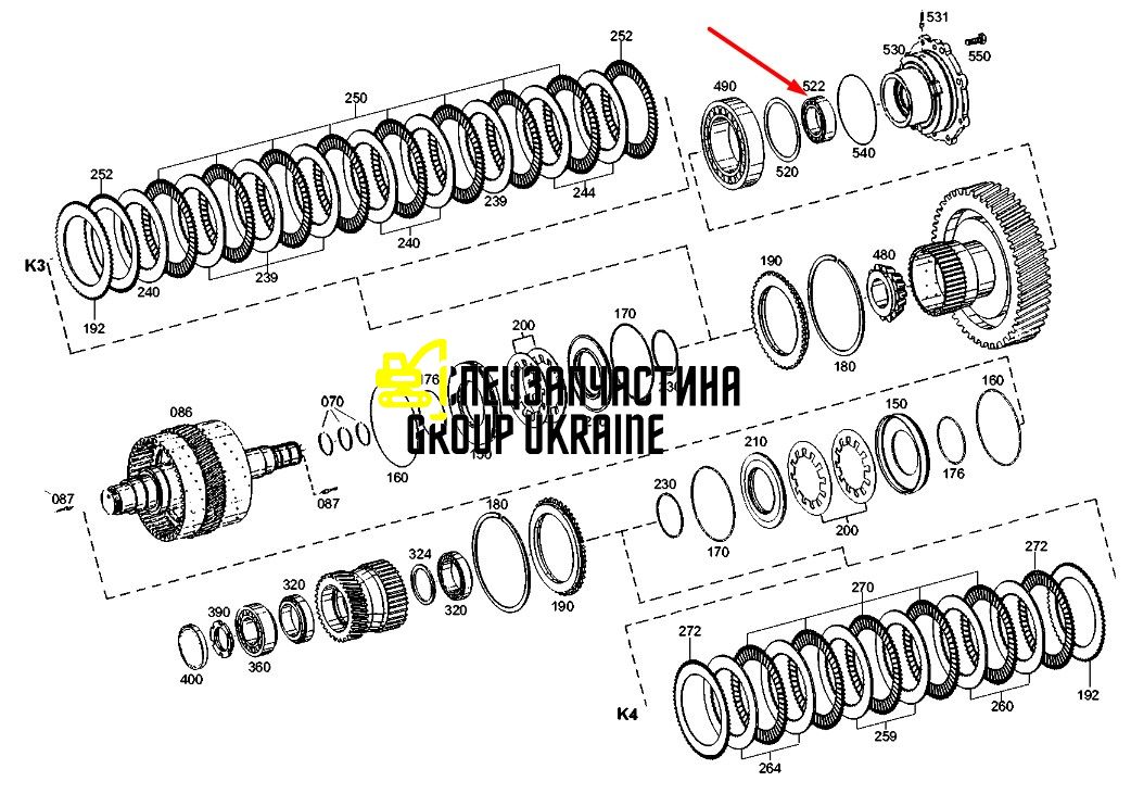 387457A1 (0750118380) Роликовый подшипник New Holland, ZF