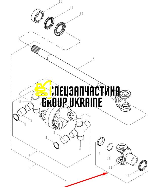 395737a1 (87776180) Вилка карданного вала New Holland, Dana Spicer