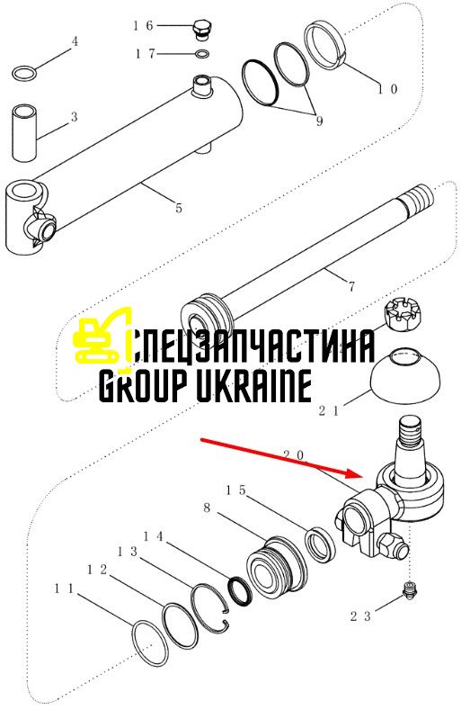 435664a1 (87714477, 292562A1, 38702666, 070TR229) Наконечник рулевой тяги New Holland, Dana Spicer MX285