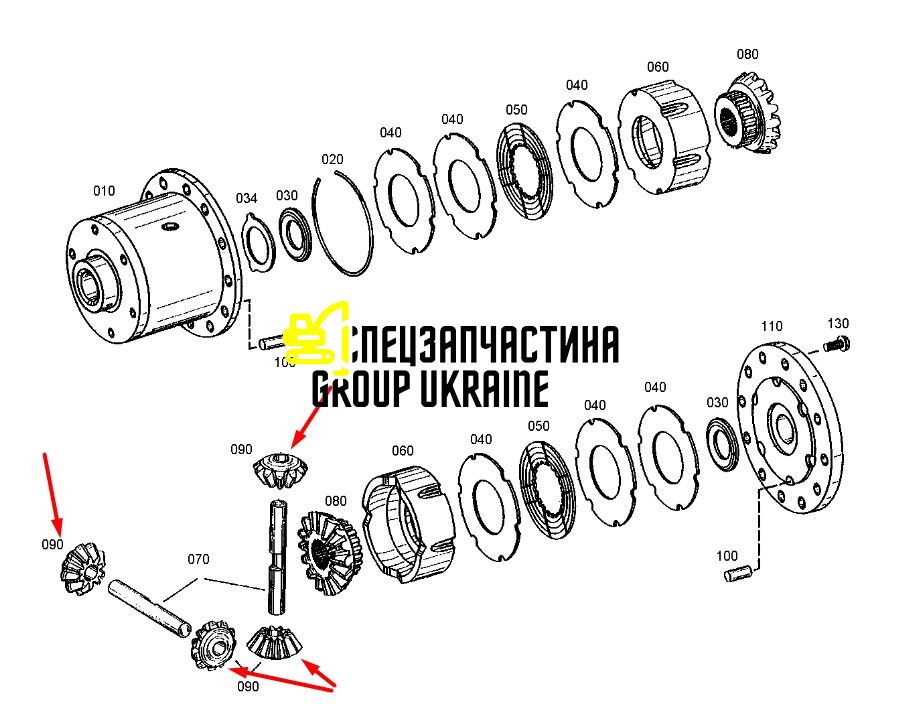 119340A1 (4461301030, 3232253M1, 002283375) Шестерня дифференциала New Holland, ZF Z11