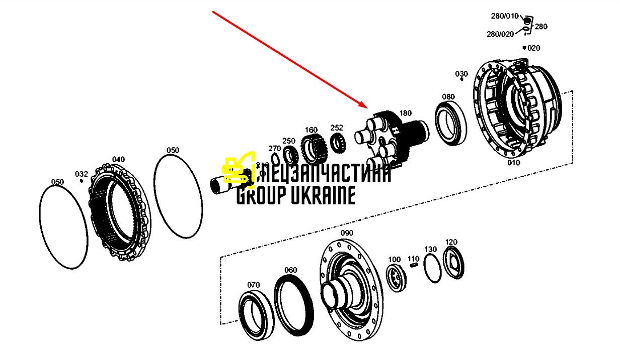 Привод зубчатый ZF 4474354167, 4474 354 167, 4474.354.167