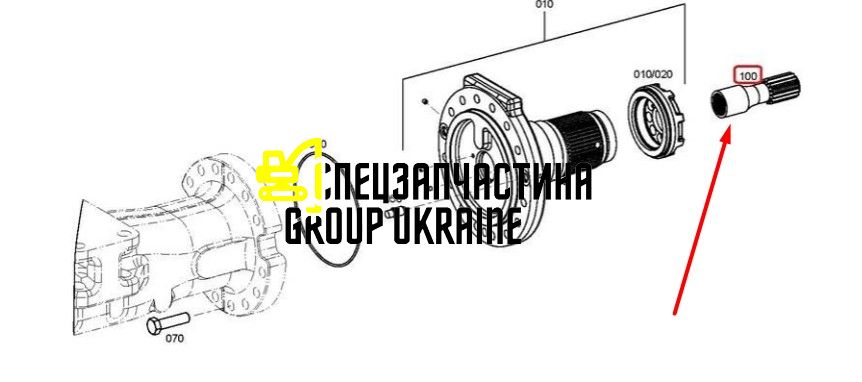 47360322 Вал солнечной шестерни New Holland 4472347040
