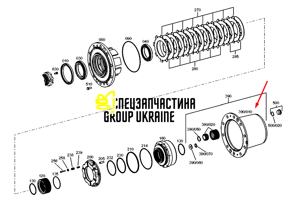 47361611 Корпус и крышка редуктора NEW HOLLAND 4472347038