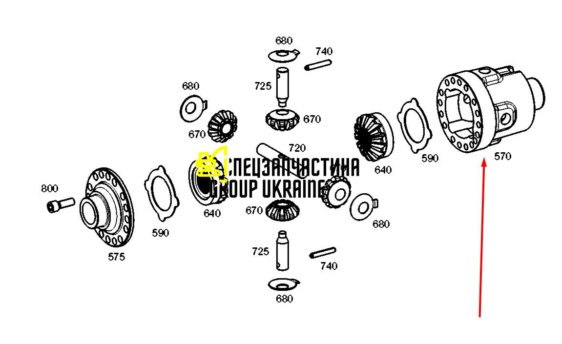 47875469 (4482330006) Корпус дифференциала New Holland, ZF