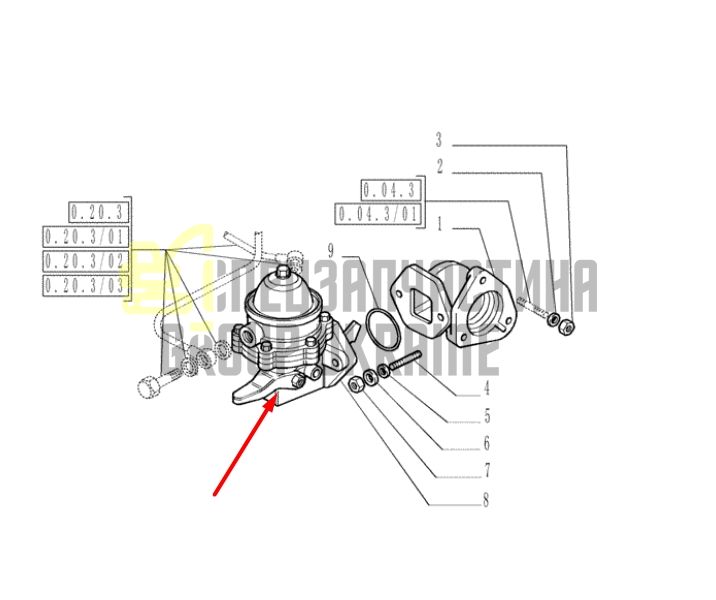 504090936 Топливоперекачивающий насос New Holland, Case