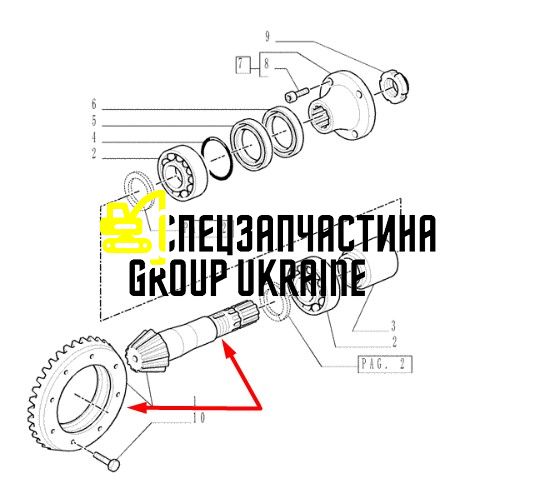 5197678 Главная (коническая) пара New Holland, Dana Spicer