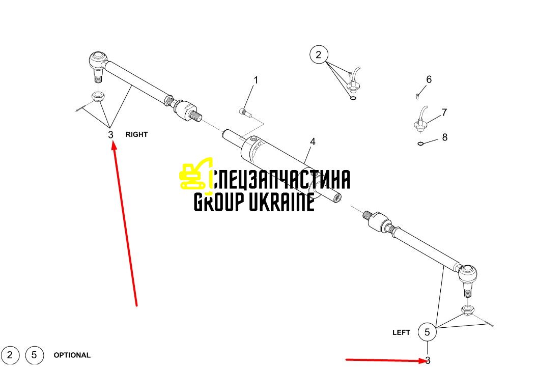 71439518 Рулевая тяга New Holland, Dana Spicer