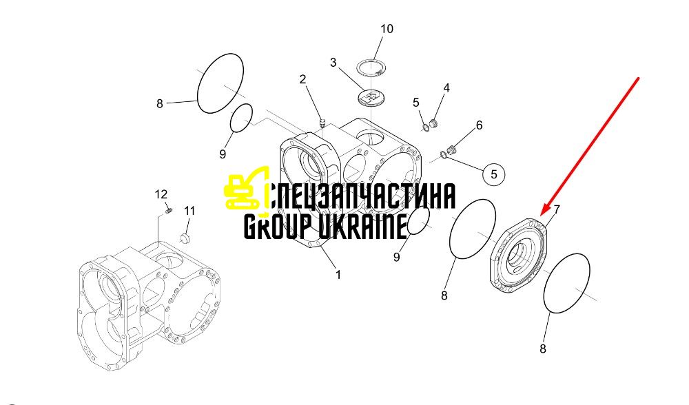 71482456 Крышка корпуса моста New Holland