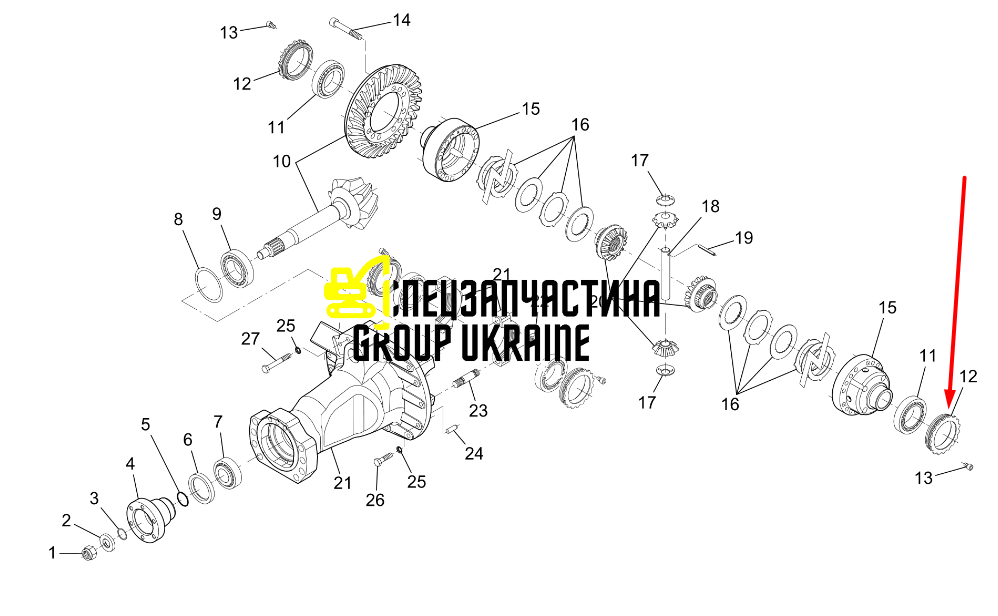 Гайка кольцевая Dana Spicer 112.04.016.02