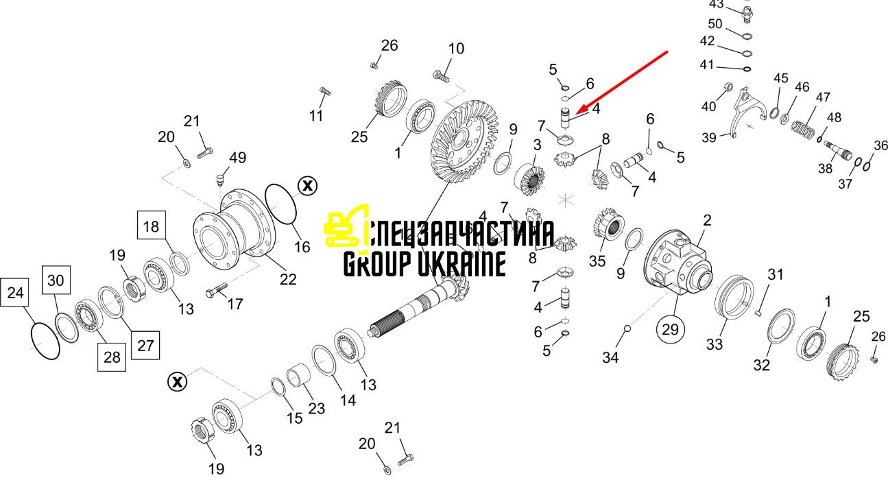 Шкворень New Holland, DANA SPICER 71482473