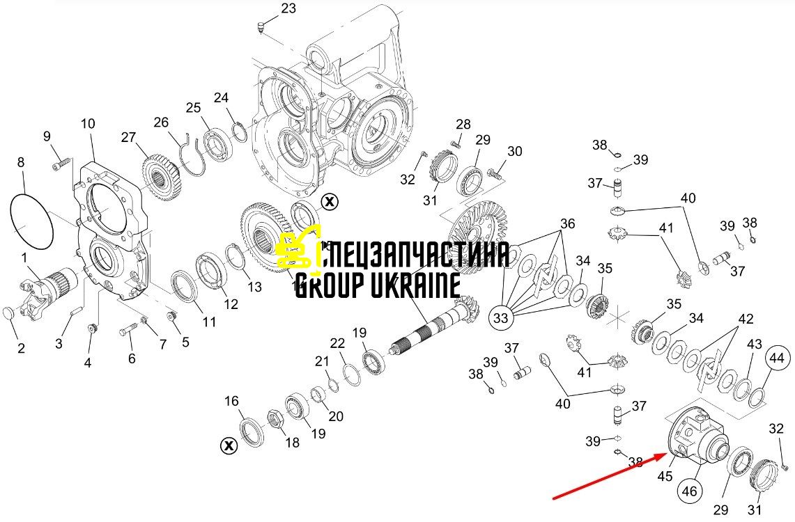 Корпус дифференциала New Holland, DANA SPICER 112.04.001.04, 1120400104