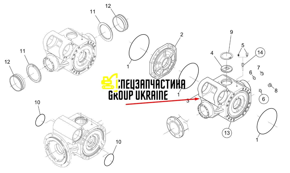 Корпус New Holland, DANA SPICER 71490706