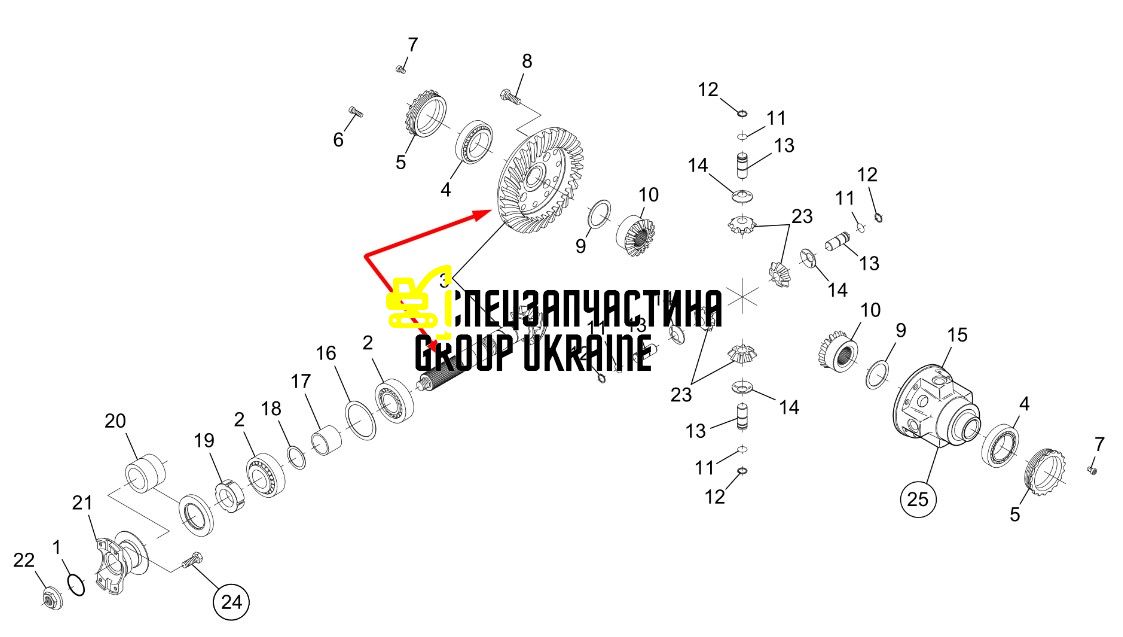 71491243 (1168180, 71490718) Главная (коническая) пара New Holland, Dana Spicer