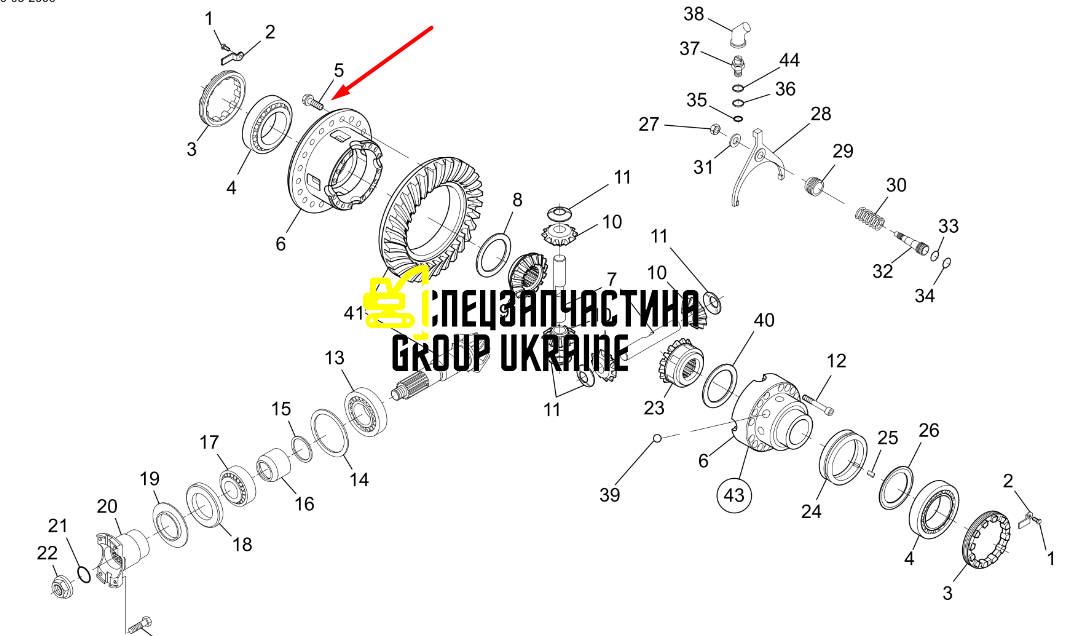 Болт заднего моста Dana Spicer 113-051, 016.28.3390