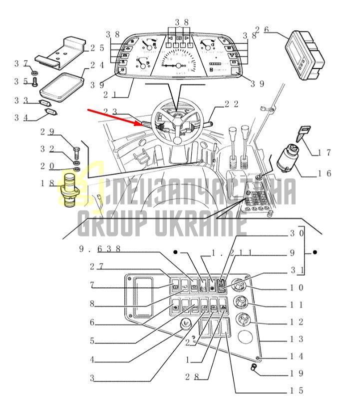 76036566 Манипулятор трансмиссии New Holland LW110, LW190