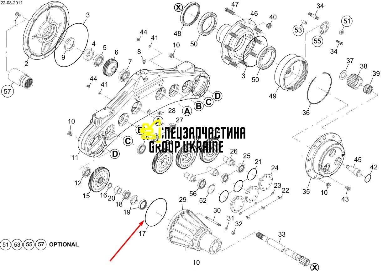 76086000 (001.05.1178, 5H.001051178, 106533) Уплотнительное кольцо New Holland, Dana Spicer