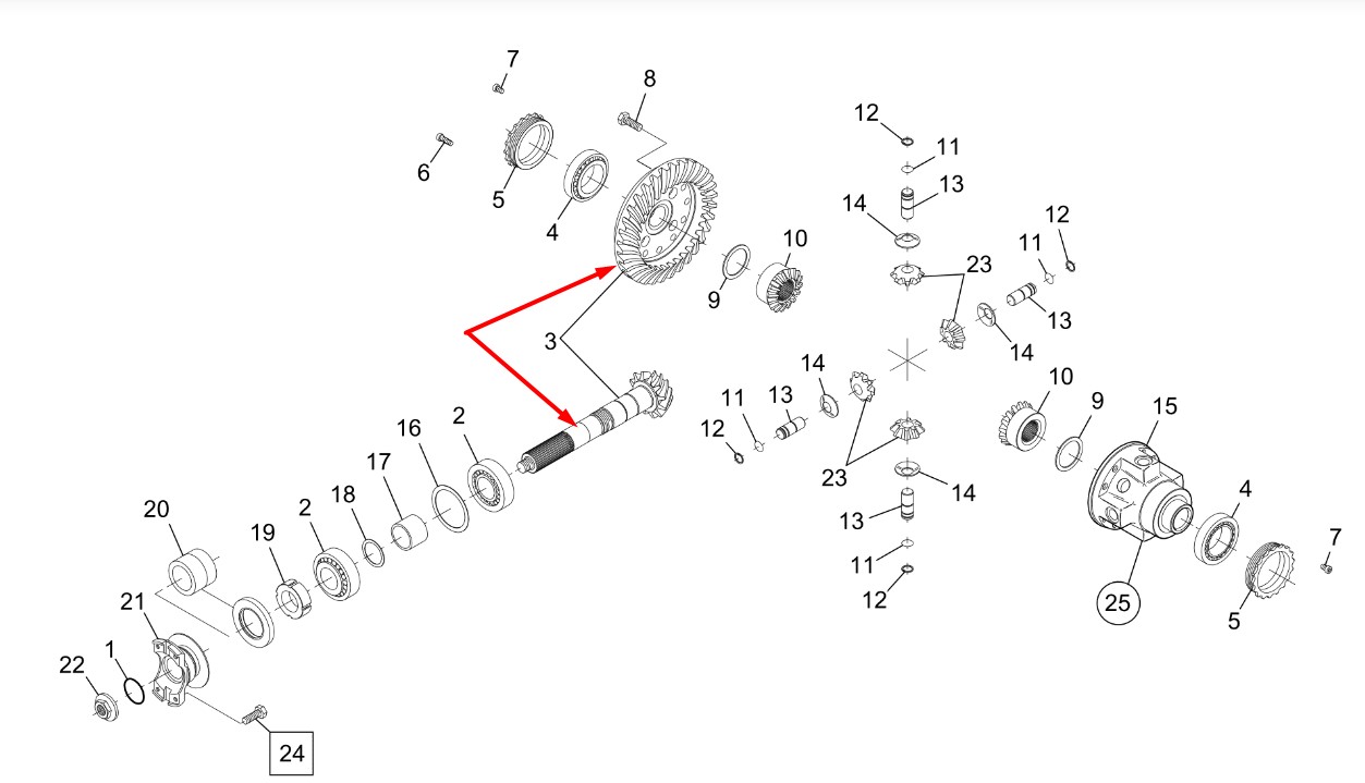 76086135 (112.04.500.51, 706906) Главная пара New Holland, Dana