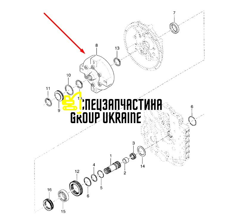 76092843 Гідротрансформатор КПП Т12000 New Holland, Dana Spicer