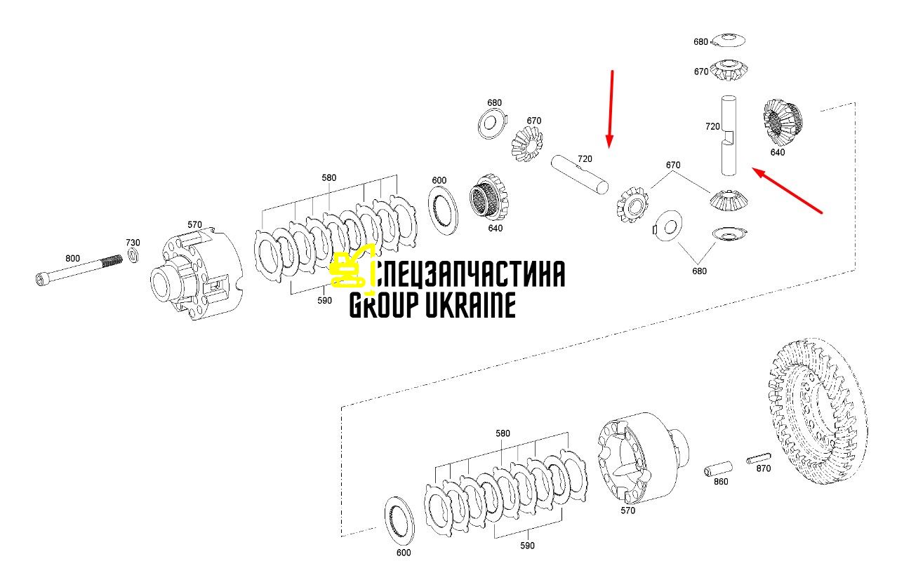 81631C1 (4461371022, 006213101, 5005926) Ось дифференциала New Holland, ZF
