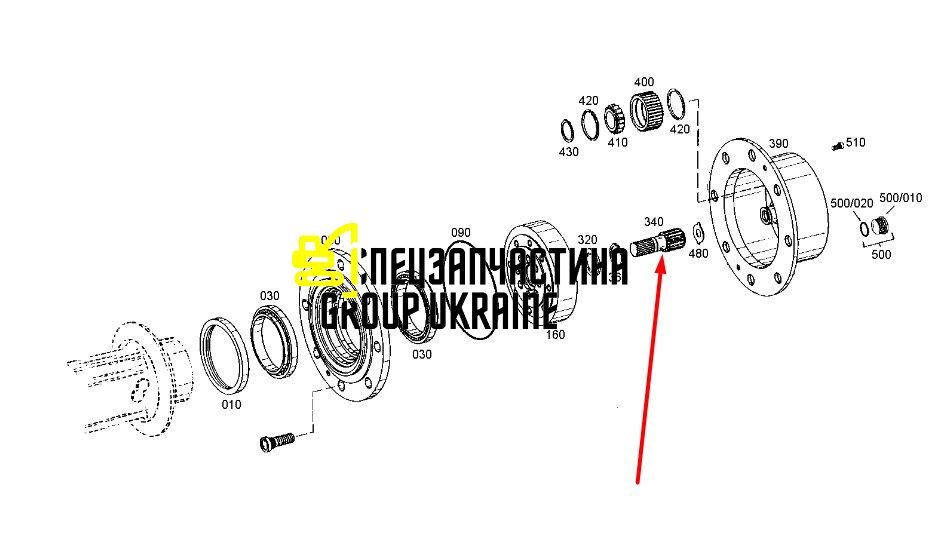 9360806 (4472353158) Шестерня центральная New Holland, ZF