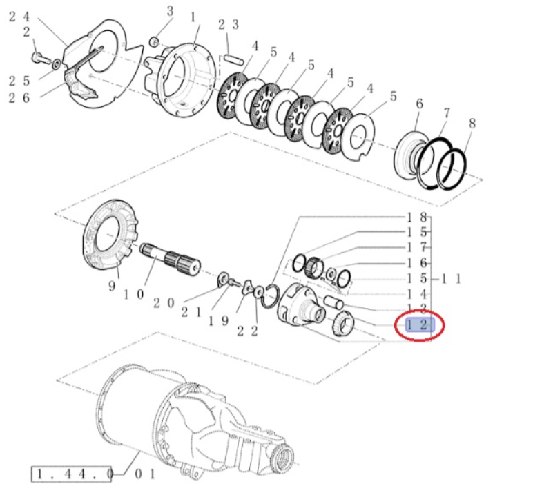 81818397 Подшипник задней ступицы New Holland LB115B