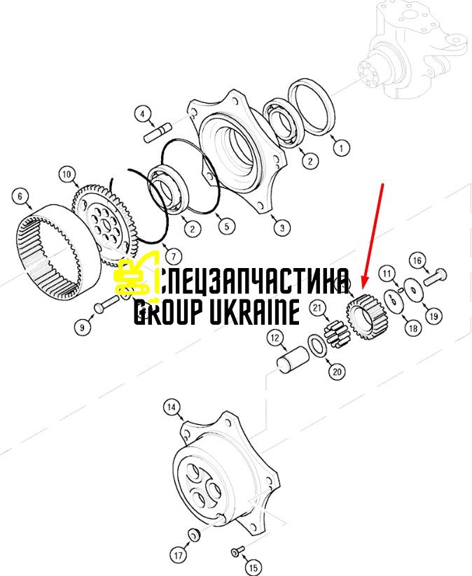 81863014 (125162, 1-33-742-715) Сателлит New Holland, Carraro Z-31