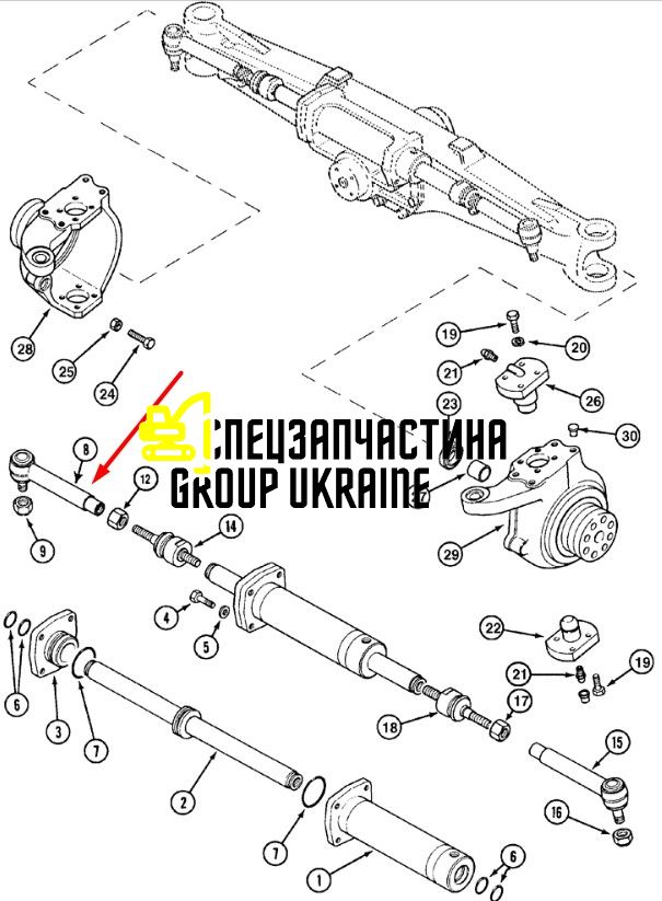 81878537 (048988, 0.900.0646.0) Рулевая тяга New Holland, Carraro