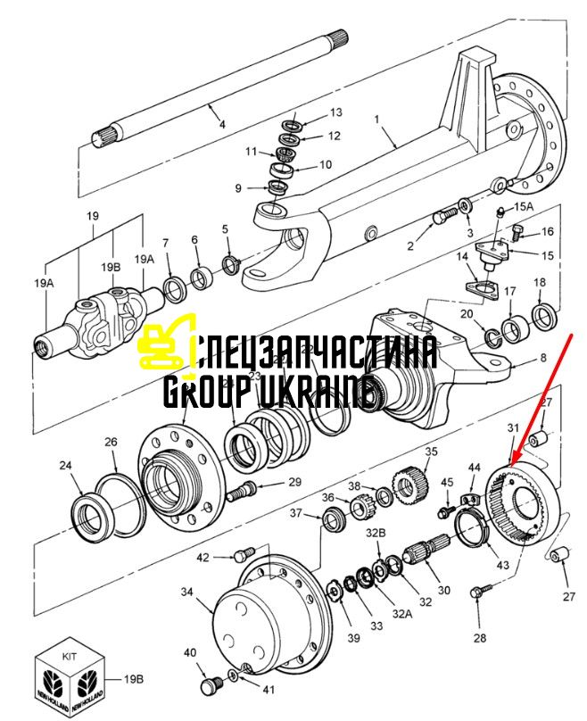 83934014 (4472353076, E2NN1N043EA, L40010, 4349973, 9360786) Шестерня планетарная New Holland, ZF