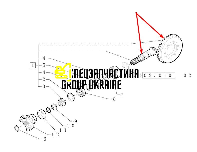 84197567 (066686, 85812286) Главная пара New Holland, Carraro 12/33