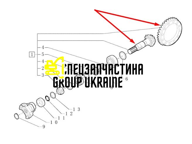 84203713 (068346, 068629 11716550, 15071270, CA0068346) Главная пара New Holland, Carraro 12/33