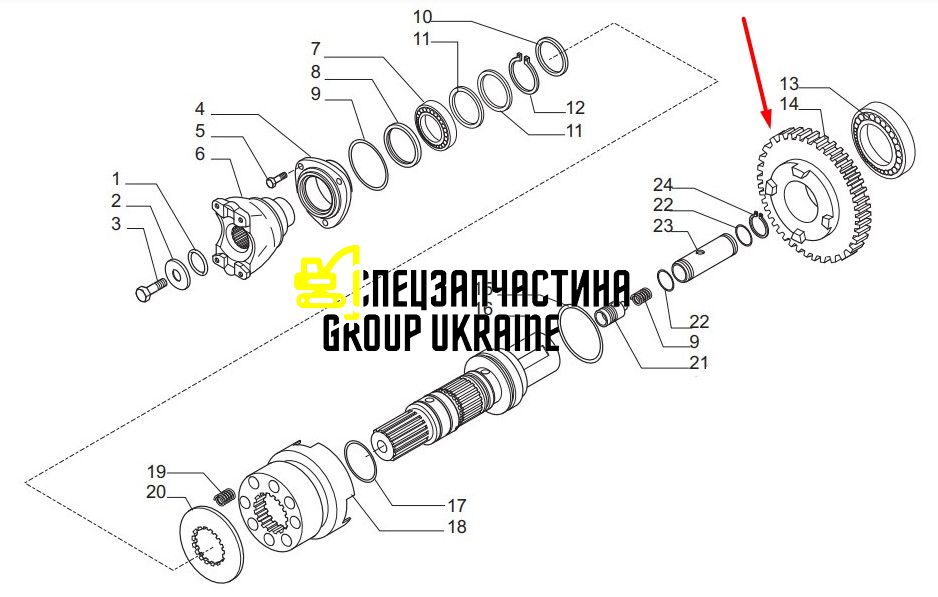 84211318 (145284, 6194422M1, 11716792) Саттелит New Holland, Carraro