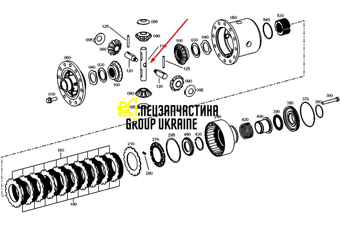 84353925 (4481316038) Ось дифференциала New Holland, ZF