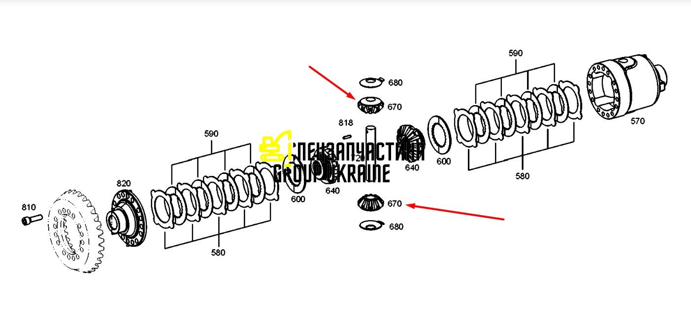 84475869 (0501323612) Шестерня диференциала New Holland, ZF