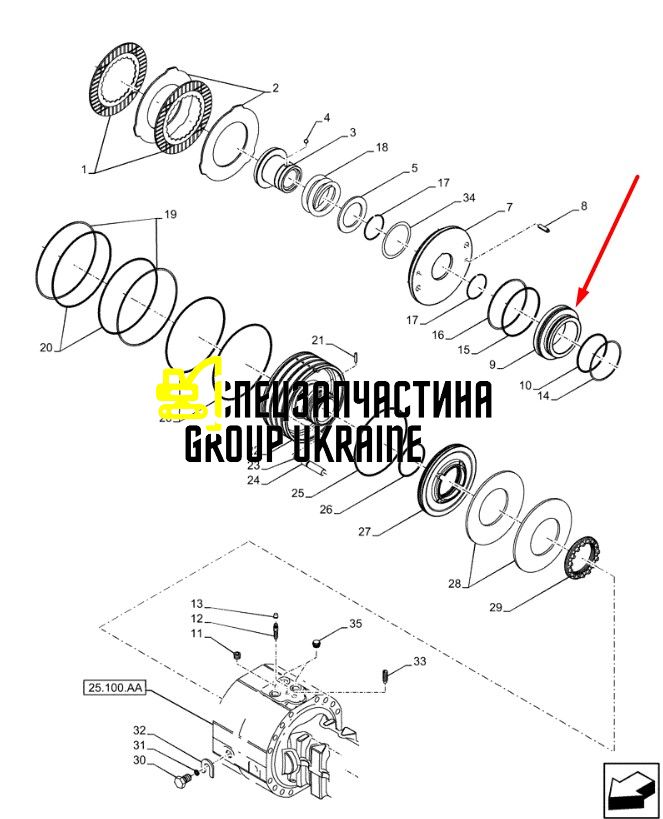 84511163 Поршень New Holland, Dana Spicer