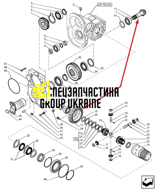 87385863 Главная пара New Holland, Dana Spicer