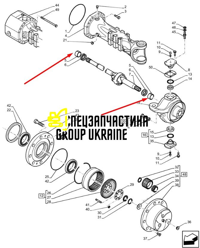 84512721 (211.06.017.01) Втулка New Holland, Dana Spicer 45х50х30 мм