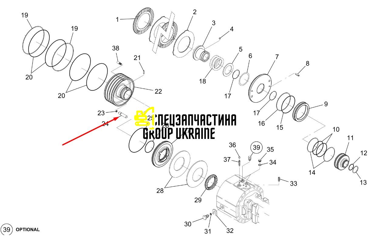 84513118 (25.102.020) Палец New Holland, Dana Spicer