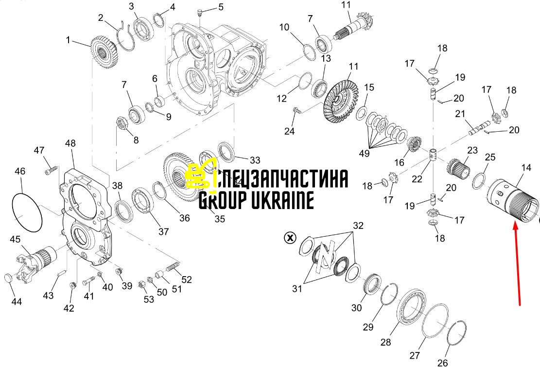 84517904 Корпус дифференциала New Holland, Dana Spicer