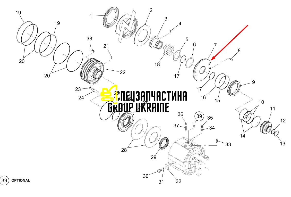 84517945 (111.07.022.07) Тормозной диск New Holland, Dana Spicer