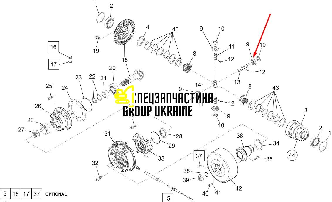 84525499 Шестерня диференциала New Holland, Dana Spicer