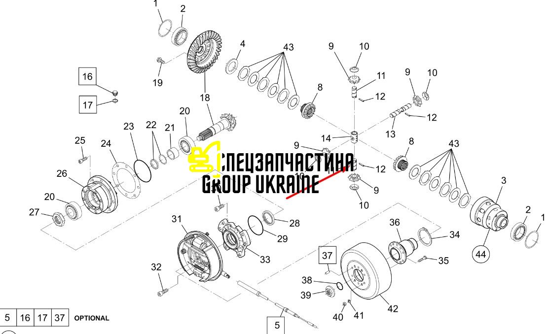 84525504 Палец New Holland, Dana Spicer