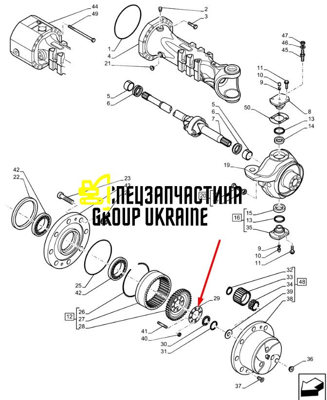 84525673 Прижимная пластина New Holland, Dana Spicer